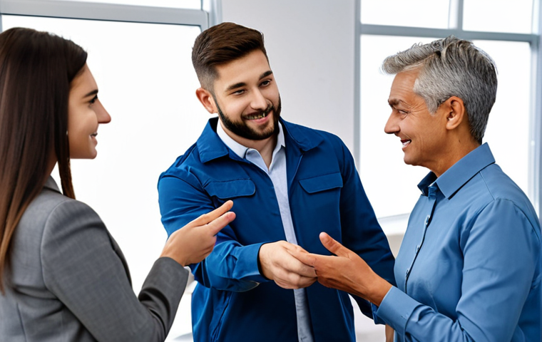 직원 교육과 개발 - **Prompt:** A diverse group of fully clothed professionals participating in a workshop, engaging in ...