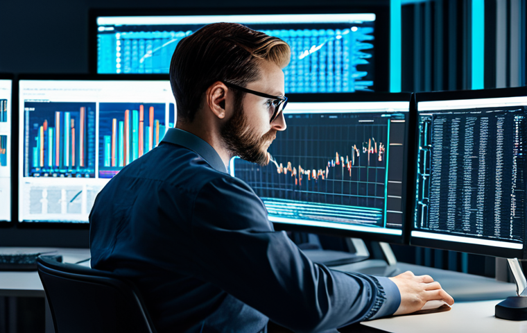 정보 시스템 - **

A professional businesswoman in a modest business suit, sitting at a desk in a modern office, fu...