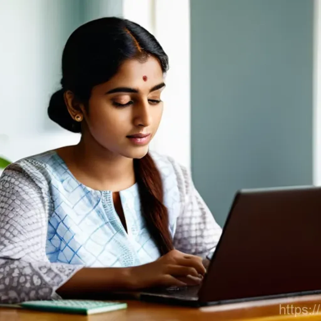 부채 관리 - **Prompt:** A young Bengali woman in her late 20s, dressed in a modest, modern kurta, sits attentive...