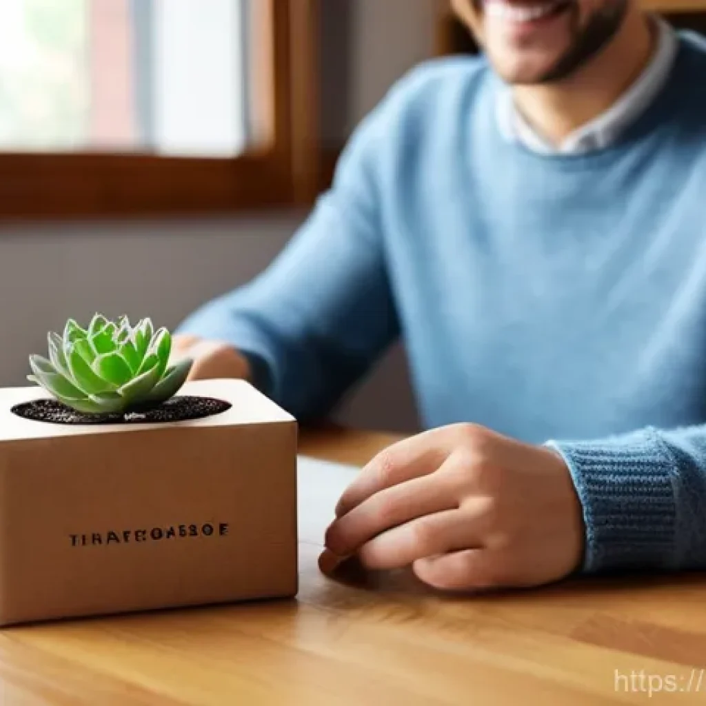 고객 경험 관리 - **Prompt: Customer Delight - The Thoughtful Unboxing**
    "A young adult, wearing a comfortable, st...